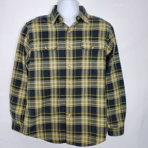 Ralph Lauren Plaid Button Down Shirt Elbow Pads M